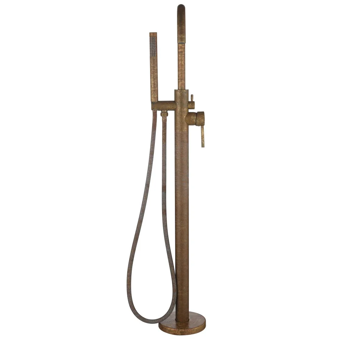 Mica LVB Living Brass Freestanding Bath Mixer with Hand Shower - Image 2