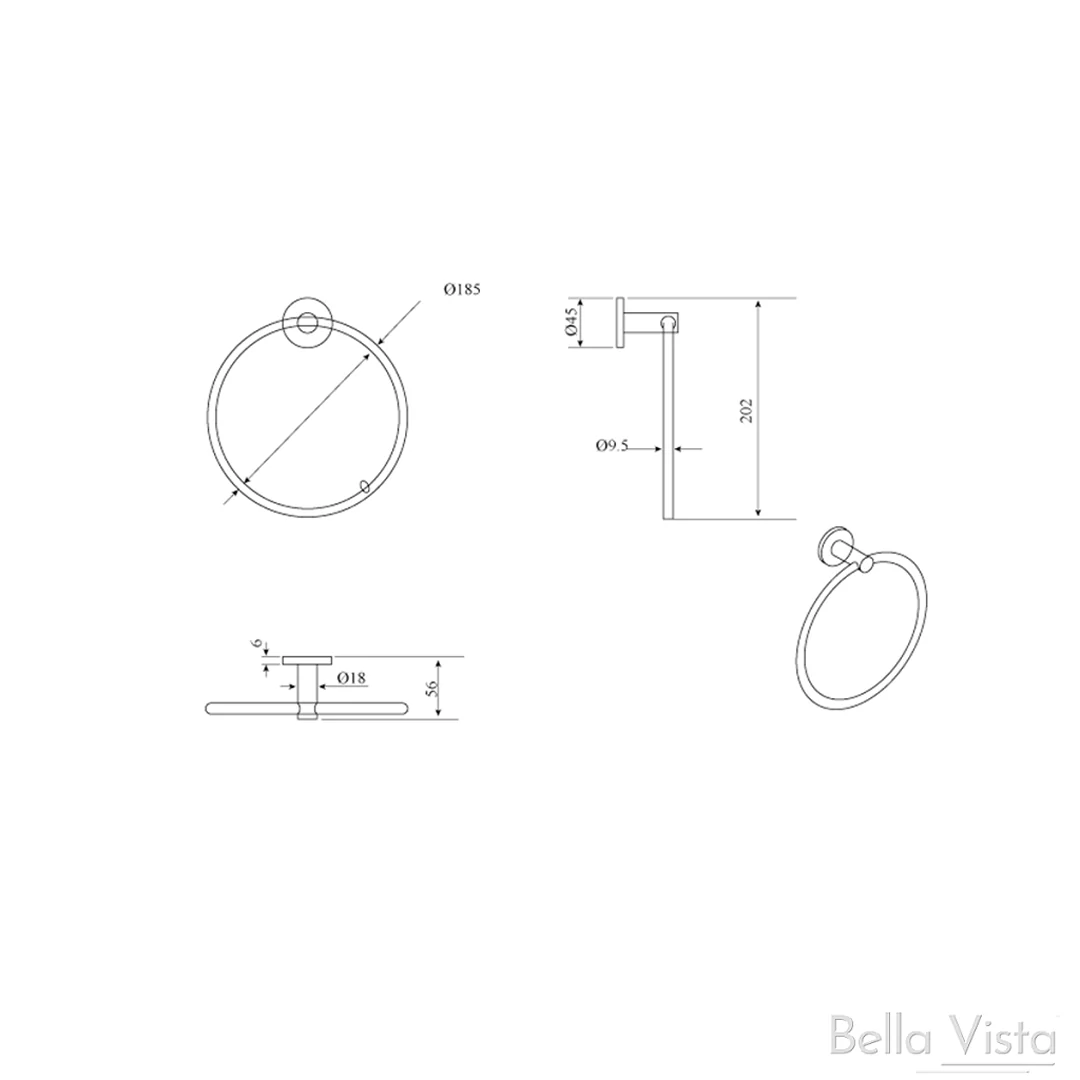 Mica LVB Living Brass Hand Towel Ring - Image 4