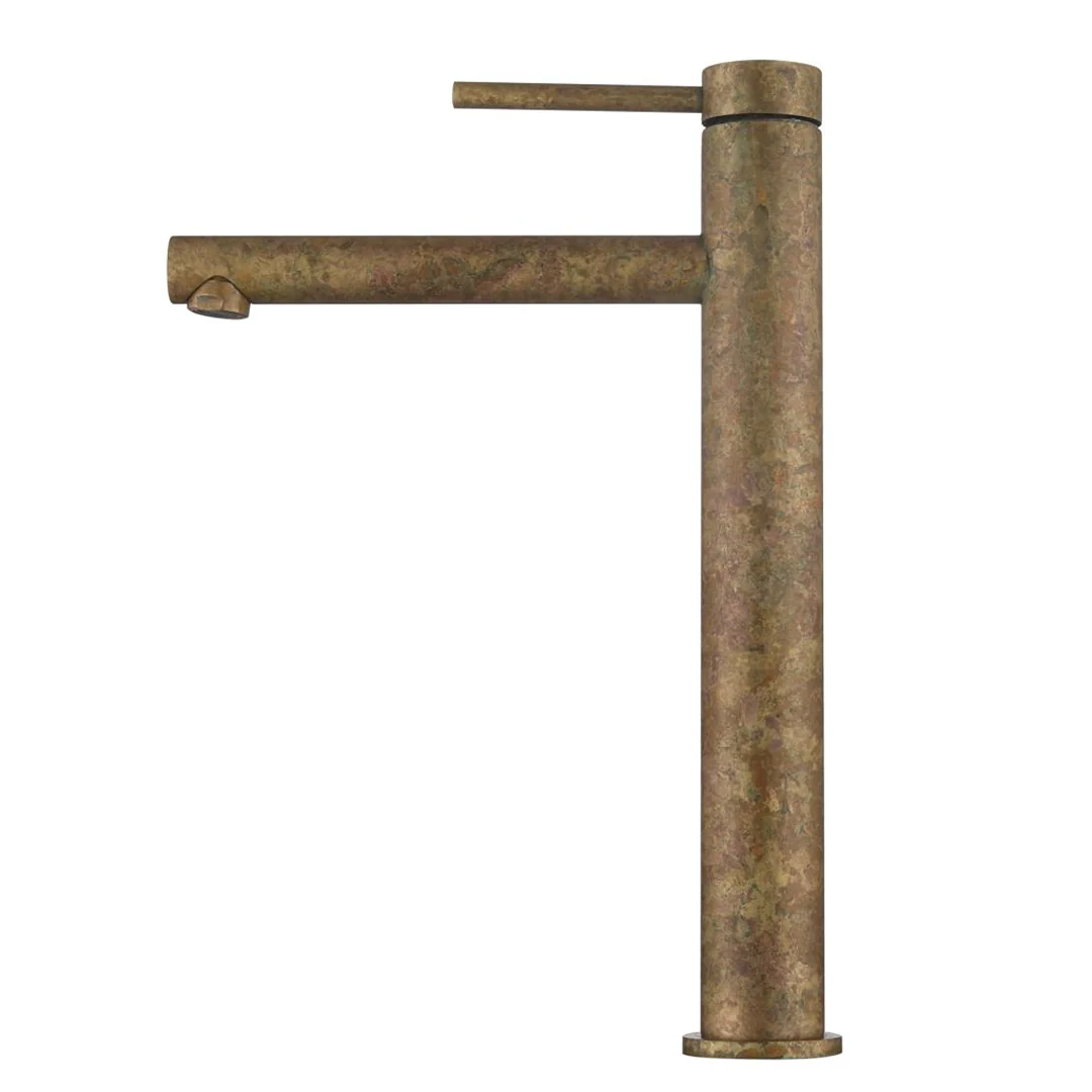 Mica LVB Living Brass Tall Basin Mixer - Straight Spout - Image 3