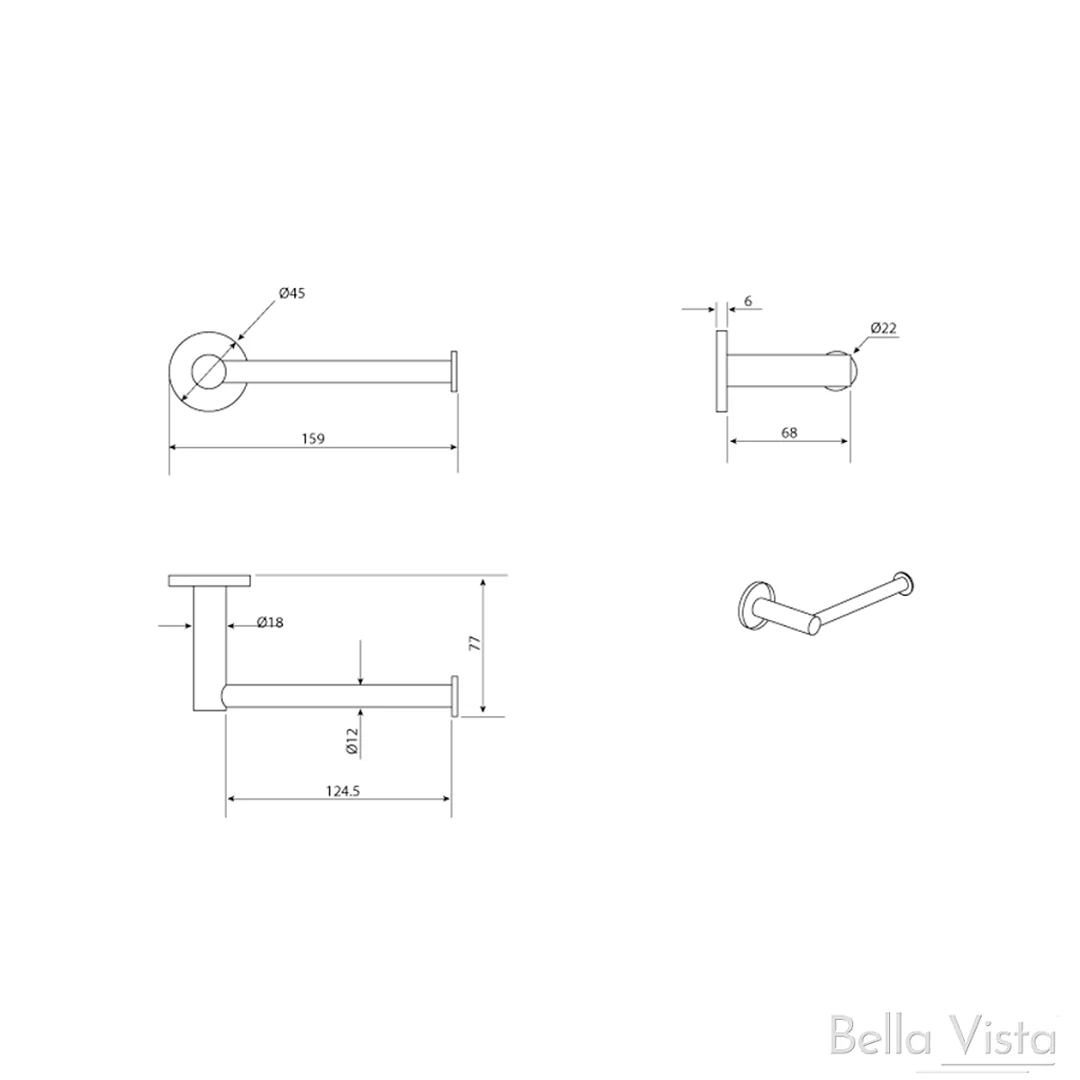 Mica LVB Living Brass Toilet Paper Holder - Image 4