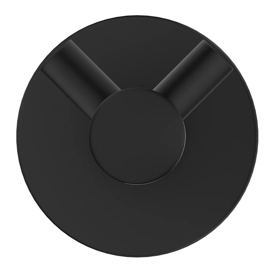Mica Matte Black Double Robe Hook - Image 2