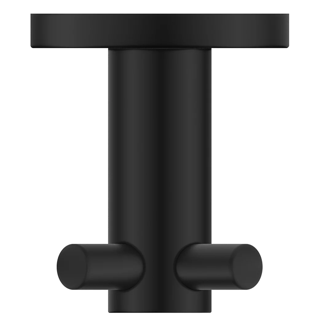 Mica Matte Black Double Robe Hook - Image 3
