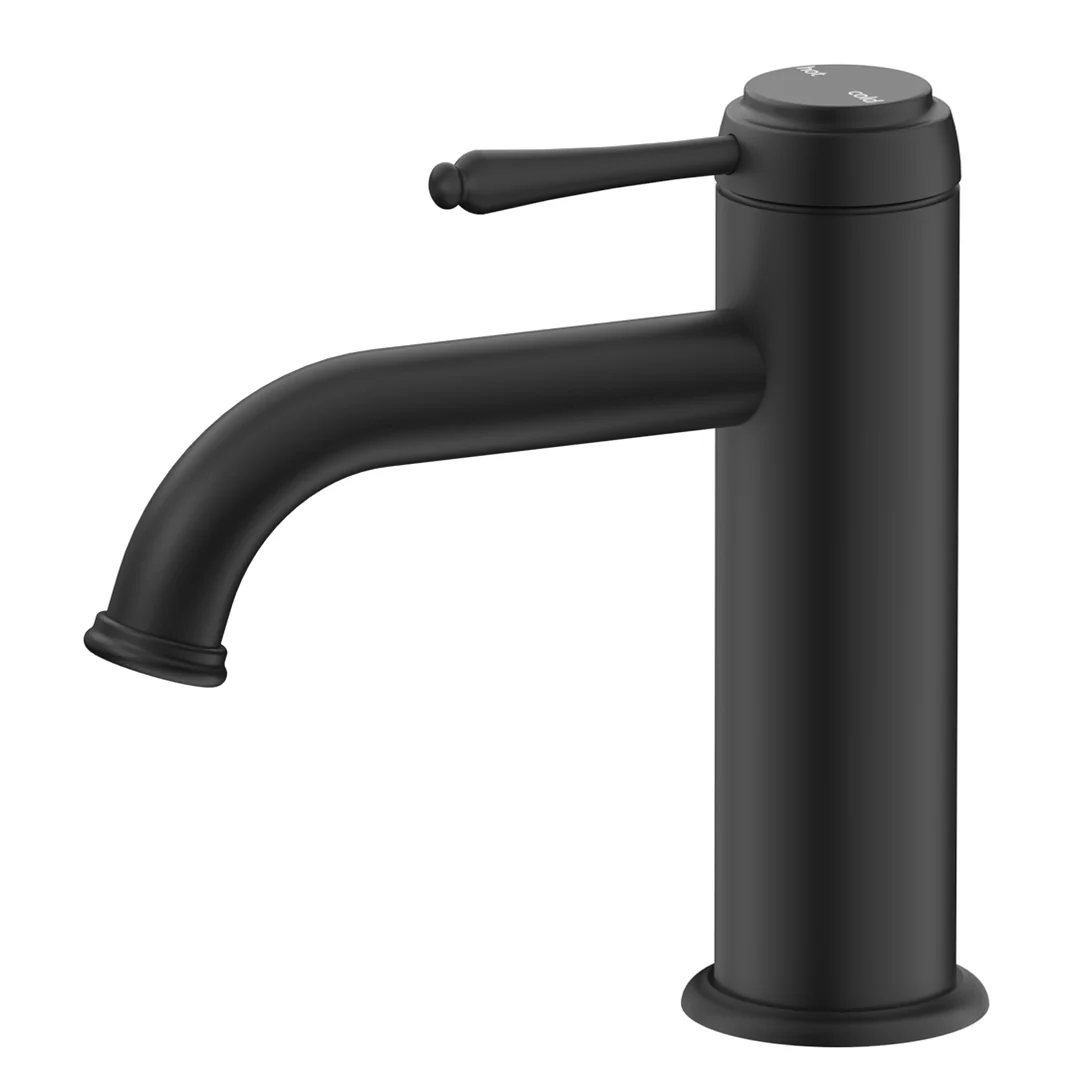 Mica Matte Black Heritage Basin Mixer