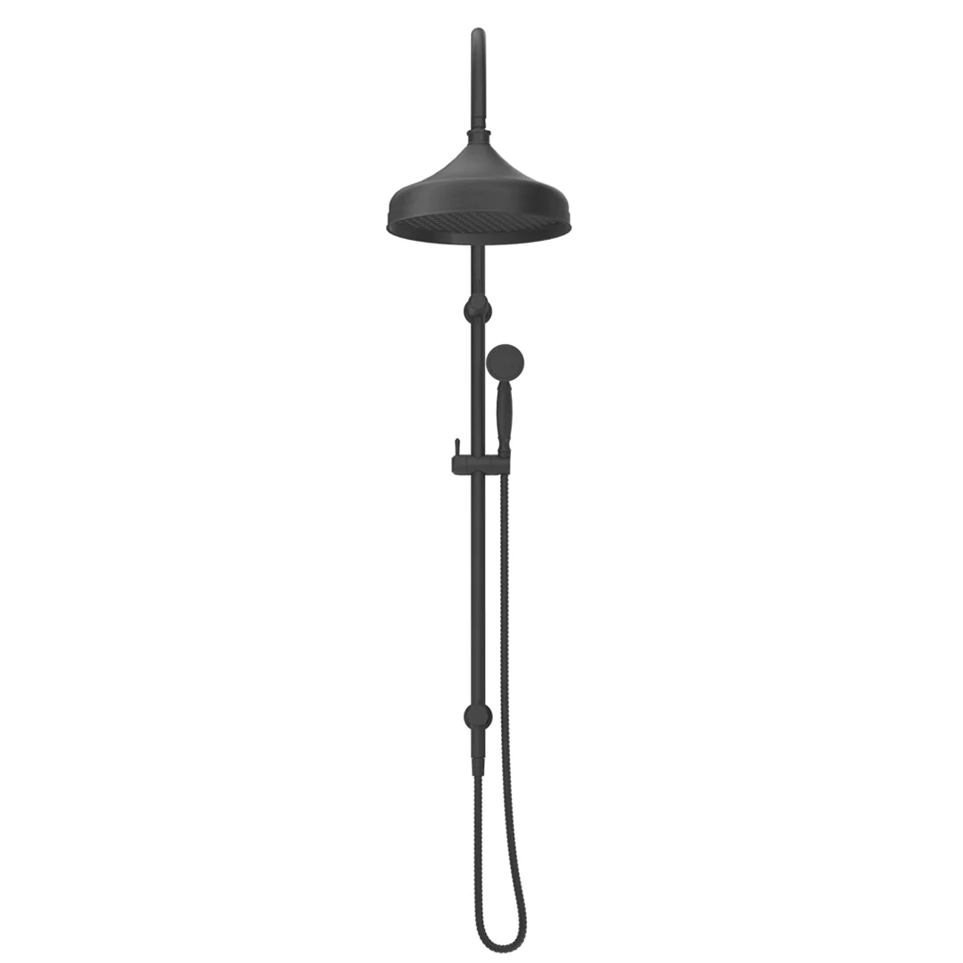 Mica Matte Black Heritage Dual Shower Rail - Image 2