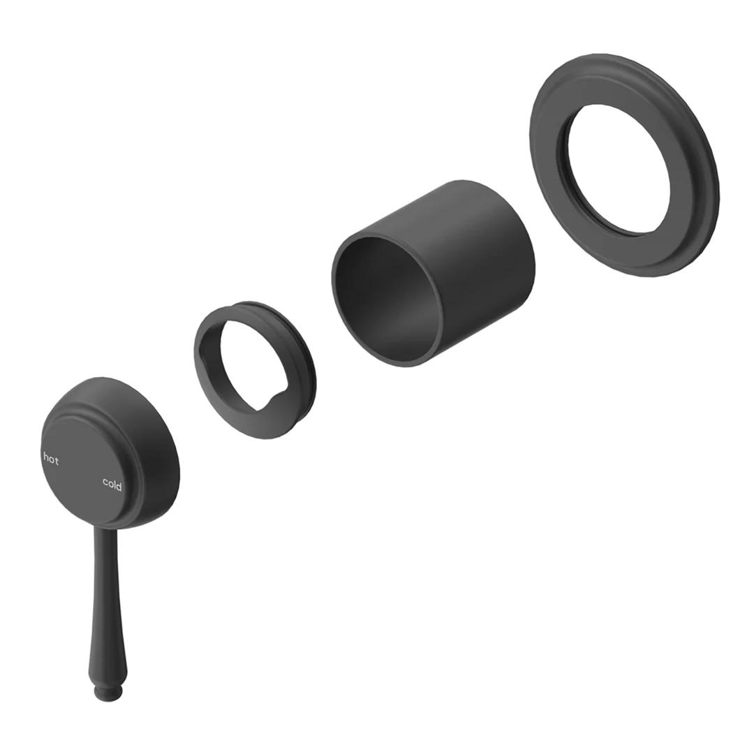 Mica Matte Black Heritage Shower Mixer - Trim Kit Only - Image 2