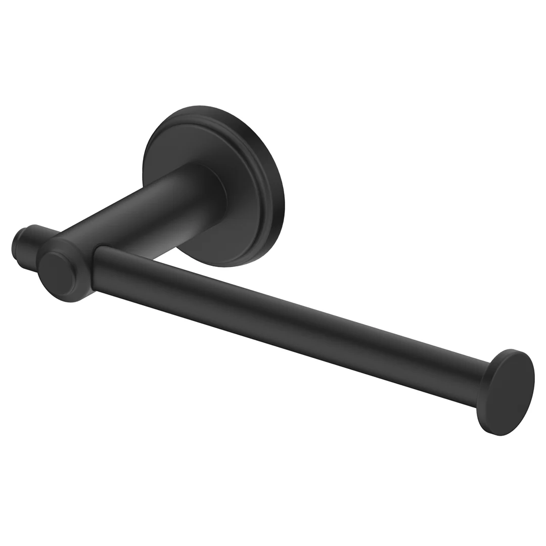 Mica Matte Black Heritage Toilet Paper Holder