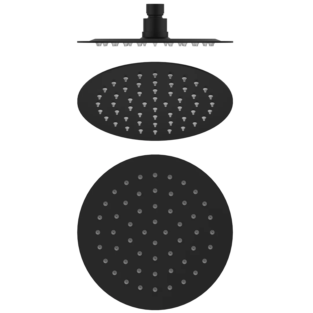 Mica Matte Black Shower Head - 250mm