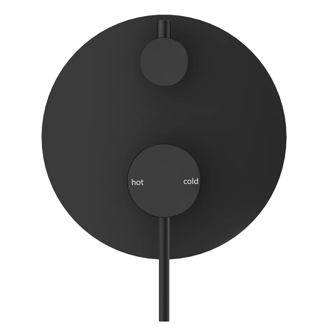 Mica Matte Black Shower Mixer Diverter - 1P - Trim Kit Only - Image 2