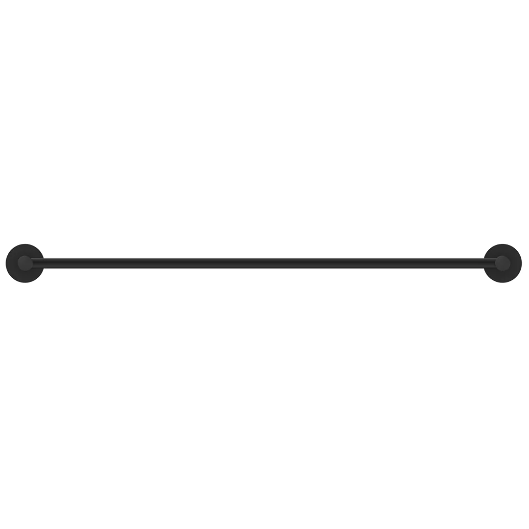 Mica Matte Black Single Towel Rail - 800mm - Image 2