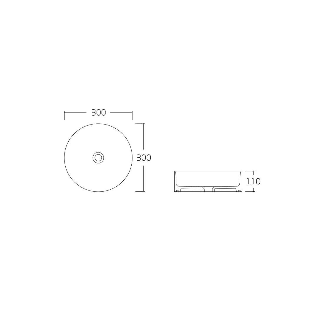 Mila 300 Gloss White Round Above Counter Basin - Image 3