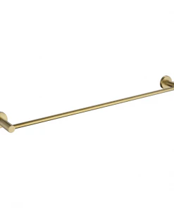 Mirage 600 mm Brushed Gold Single Towel Rail - Image 2