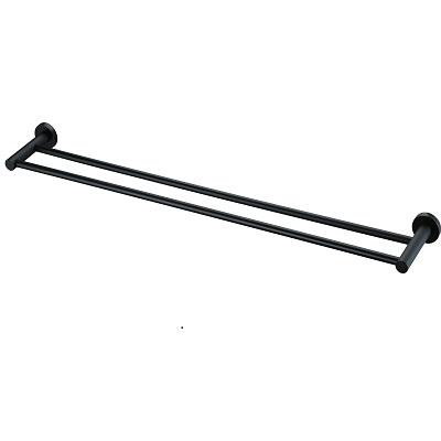 Mirage Black 900 mm Double Towel Rail