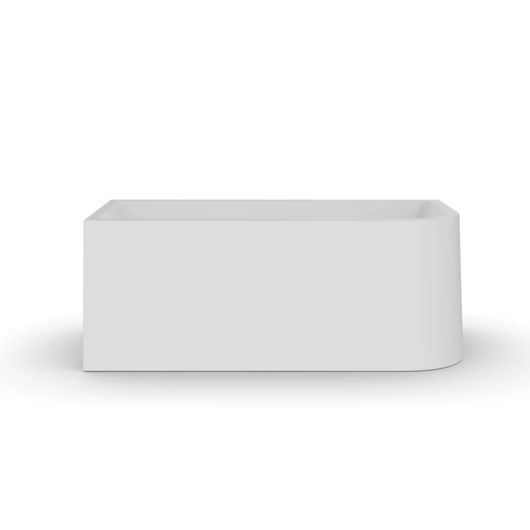 Modra 1500 Matte White Left Corner Fit Freestanding Bath Tub - Image 4