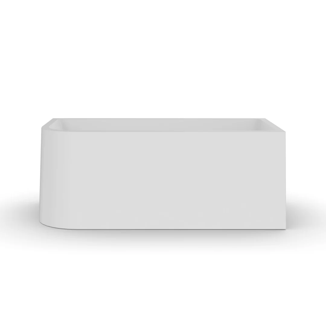 Modra 1500 Matte White Right Corner Fit Freestanding Bath Tub - Image 2