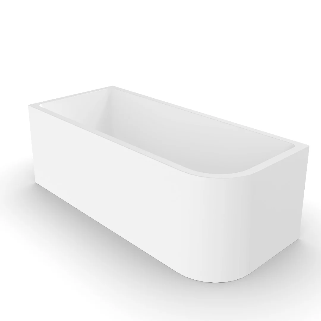 Modra 1700 Matte White Left Corner Fit Freestanding Bath Tub - Image 3