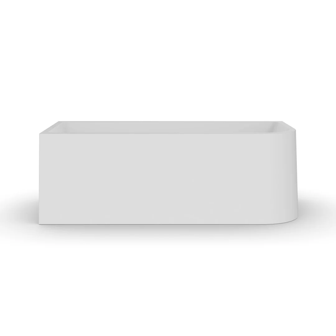 Modra 1700 Matte White Left Corner Fit Freestanding Bath Tub - Image 4