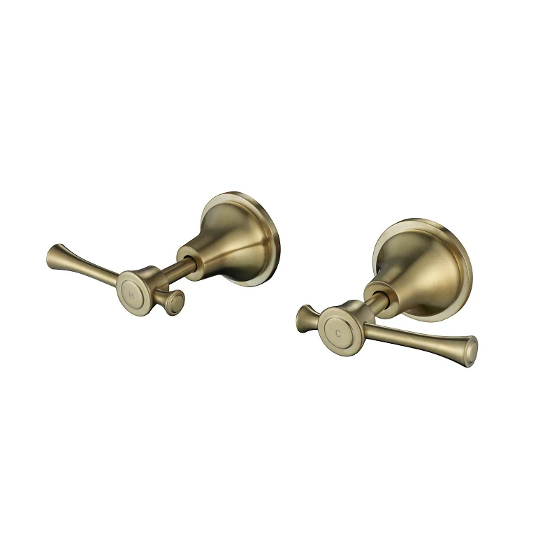 Montpellier Brushed Gold Wall Tap Set