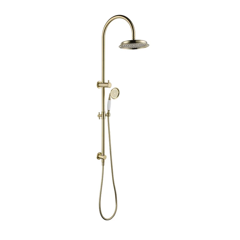 Montpellier Traditional Brushed Gold Multifunction Shower Rail