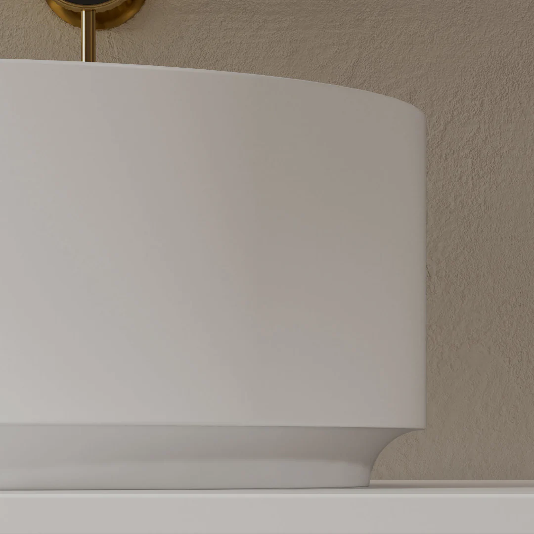 Nava 560mm Solid Surface Stone Oval Above Counter Basin - Image 3