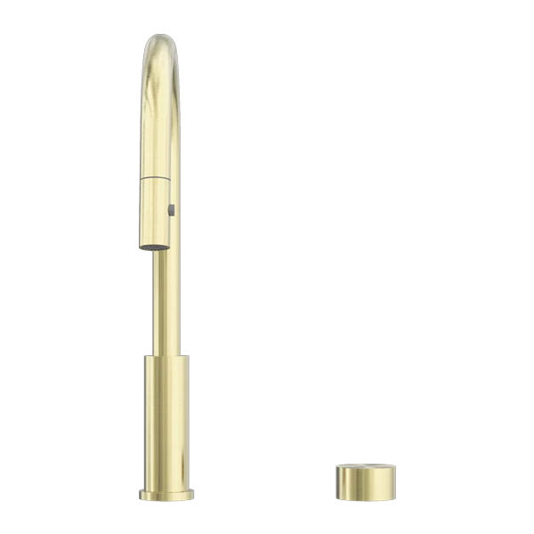 Nero | Kara Progressive Brushed Gold Pull Out Kitchen Mixer - Image 2