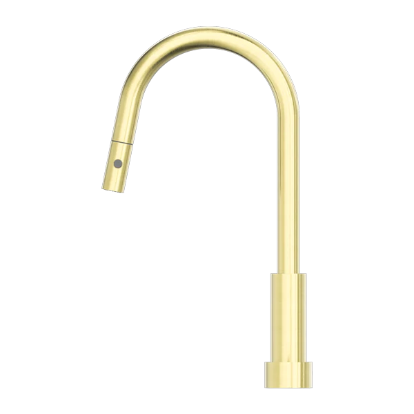 Nero | Kara Progressive Brushed Gold Pull Out Kitchen Mixer - Image 3