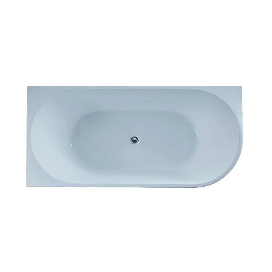 Nesta 1300 Gloss White Left Corner Fit Freestanding Bath Tub - Image 3