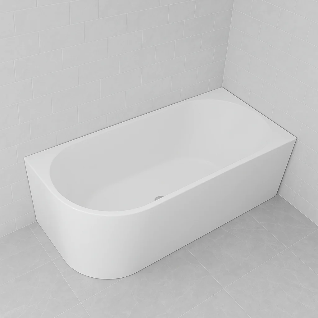 Nesta 1300 Gloss White Right Corner Fit Freestanding Bath Tub
