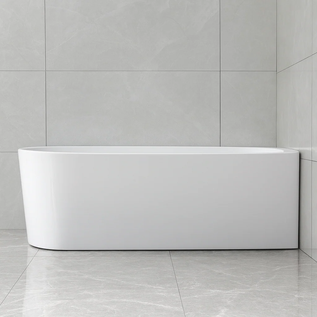 Nesta 1300 Gloss White Right Corner Fit Freestanding Bath Tub - Image 2