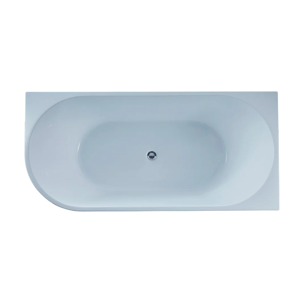 Nesta 1300 Gloss White Right Corner Fit Freestanding Bath Tub - Image 3