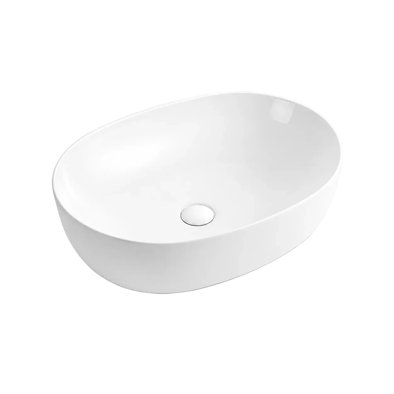 Noa 485 Matte White Oval Above Counter Basin