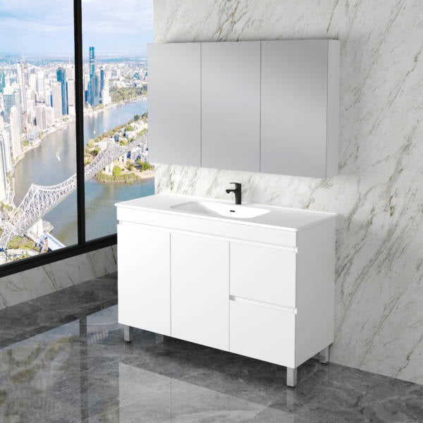 Noah 1200 mm Vanity on Legs - Right Hand Drawers
