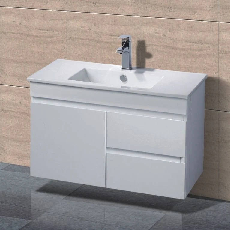 Noah 900 mm Wall Hung Vanity - Right Hand Drawers - Image 2