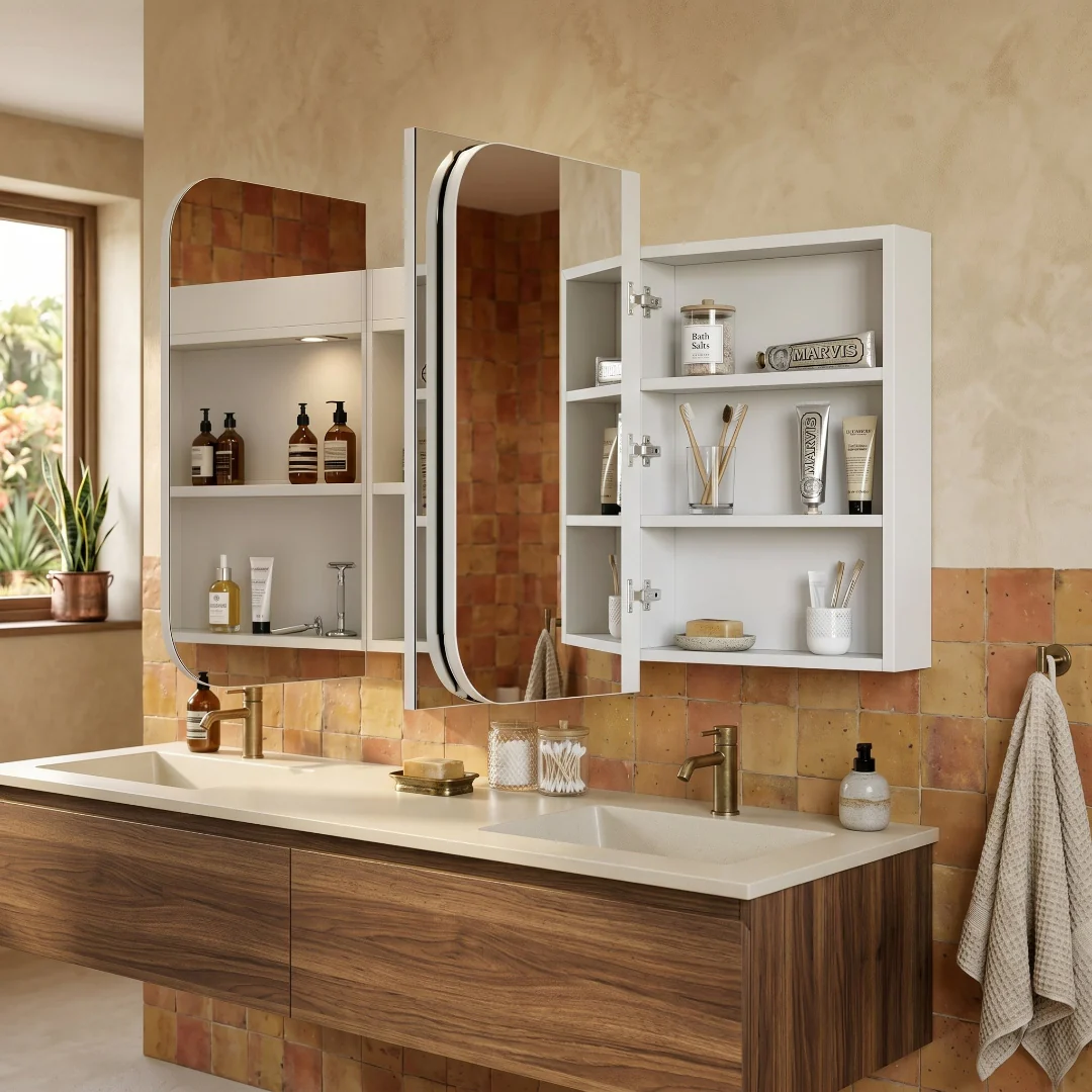 Nova 1500 x 750 Matte White Soft Square Shaving Cabinet - Image 2
