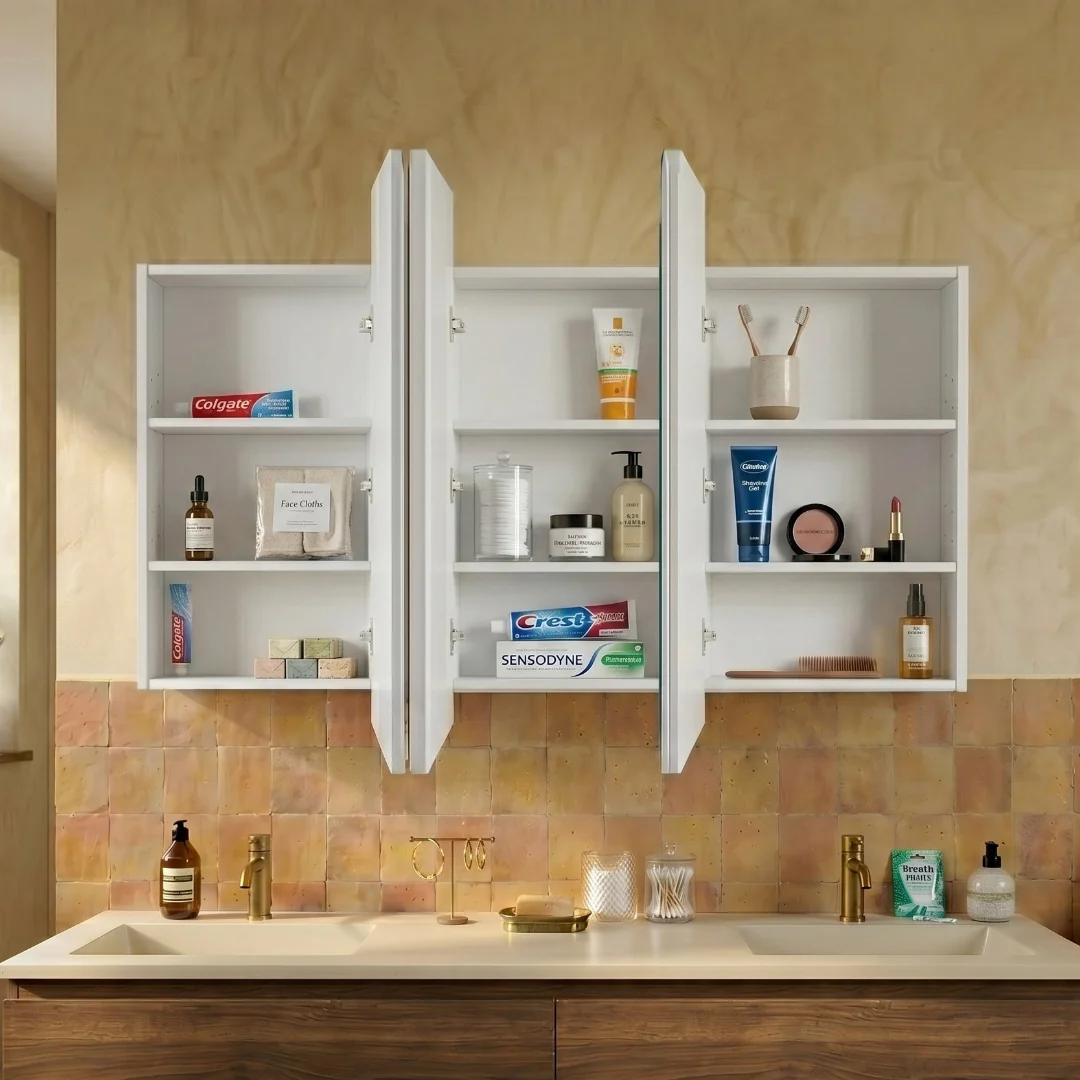 Nova 1500 x 750 Matte White Soft Square Shaving Cabinet - Image 3