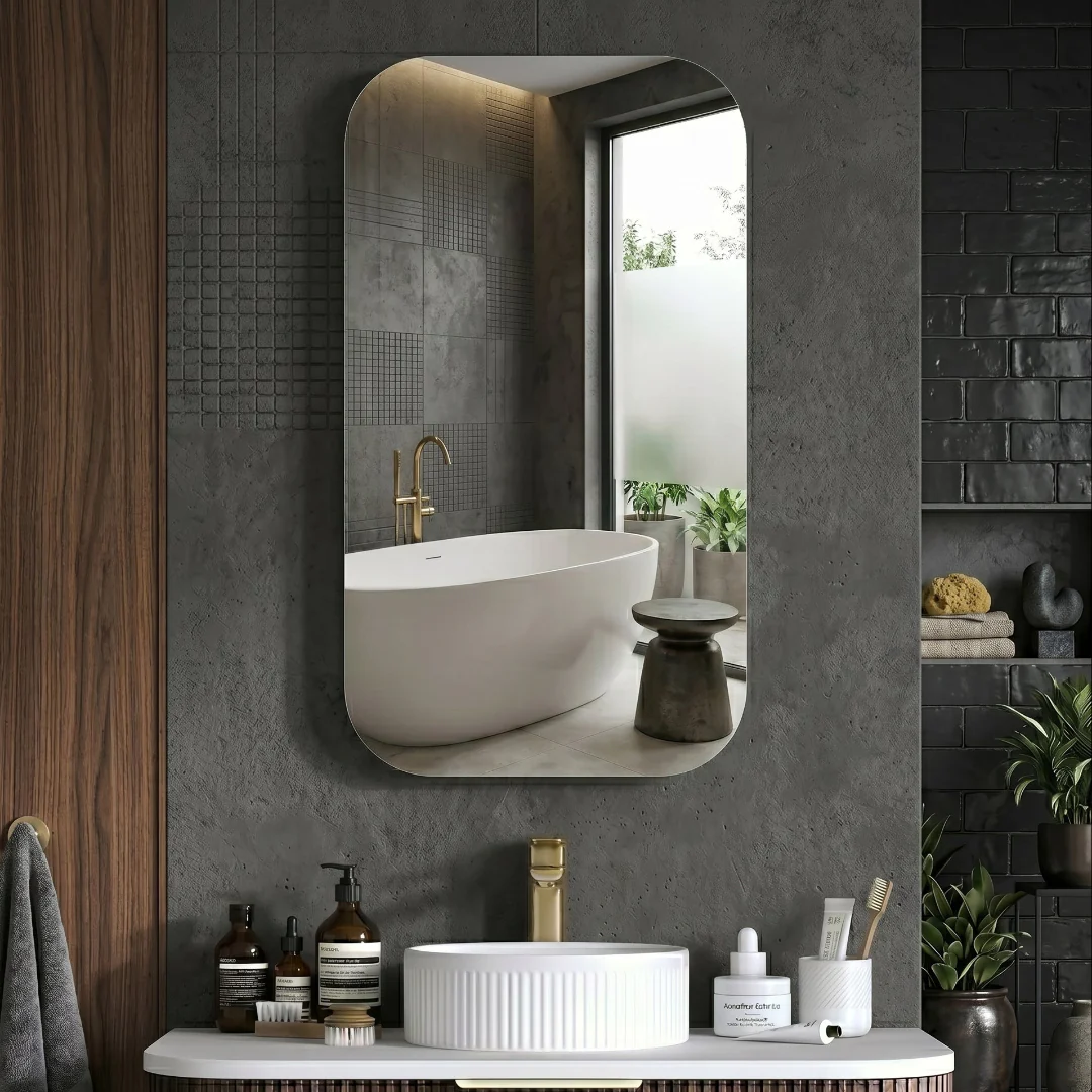 Nova 450 x 900 Matte White Soft Square Shaving Cabinet