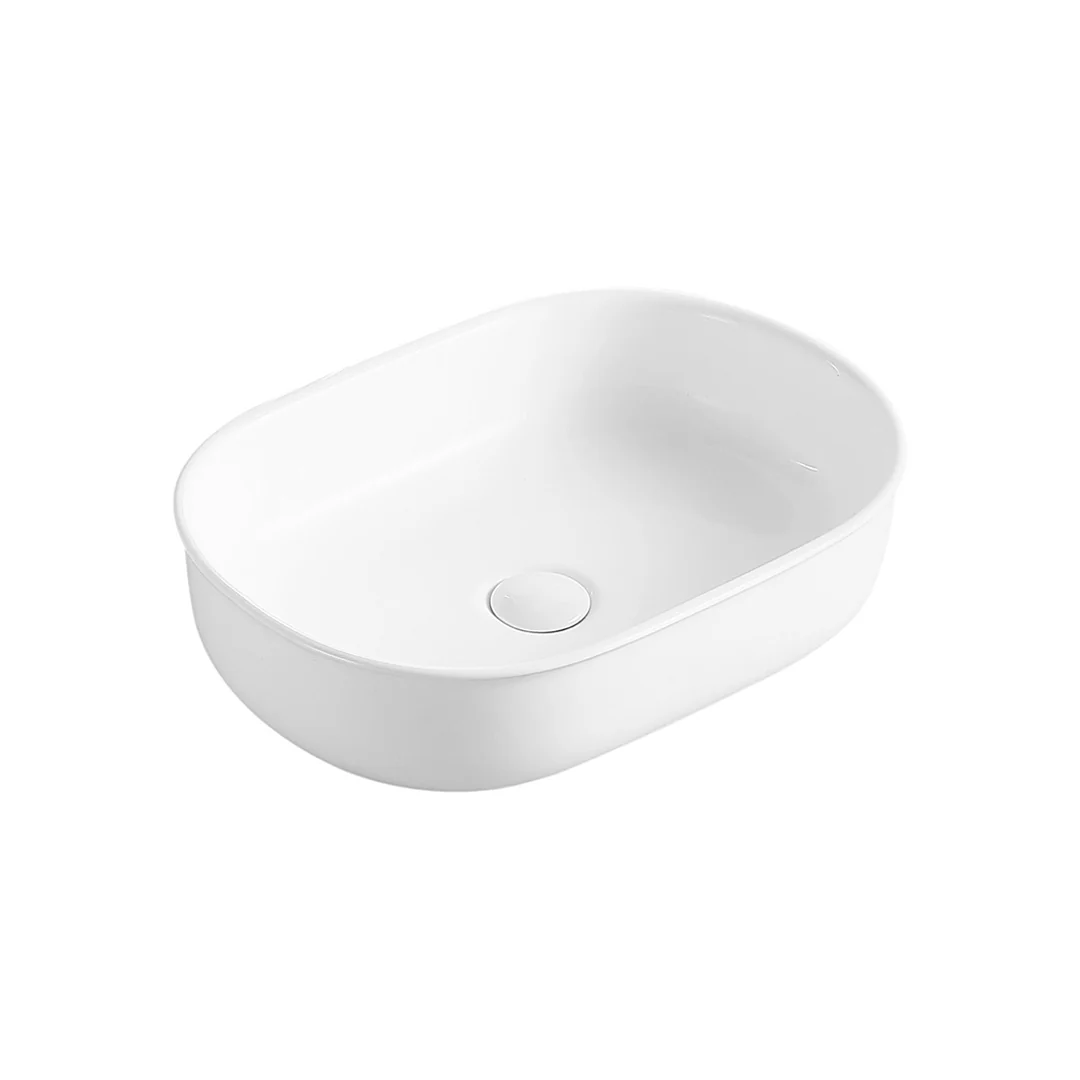 Novara 500 Matte White Oval Above Counter Basin