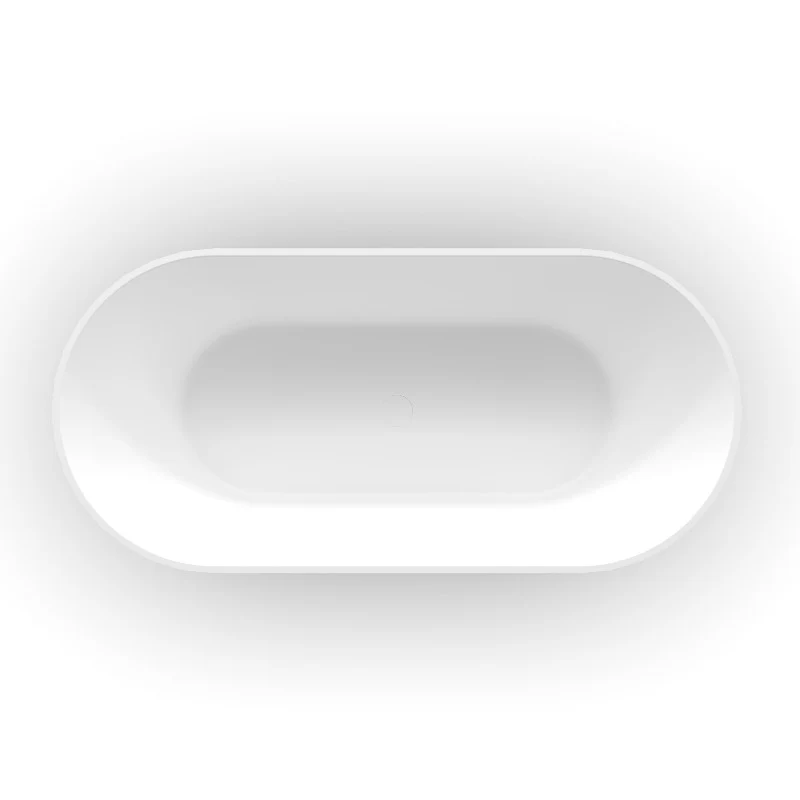 Oasis 1700mm Fluted Matte White Freestanding Bath Tub - Image 3