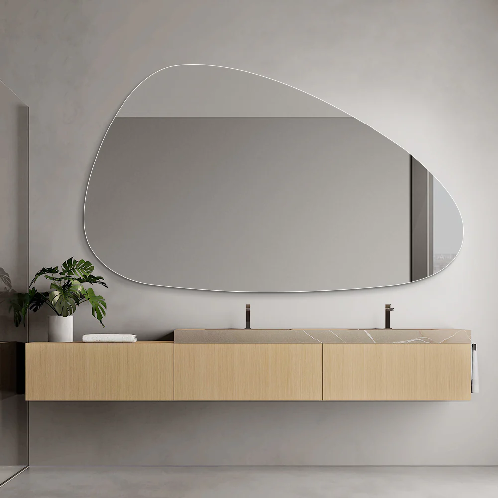 Oblonga 1500 x 900 Asymmetrical Polished Edge Mirror - Image 2