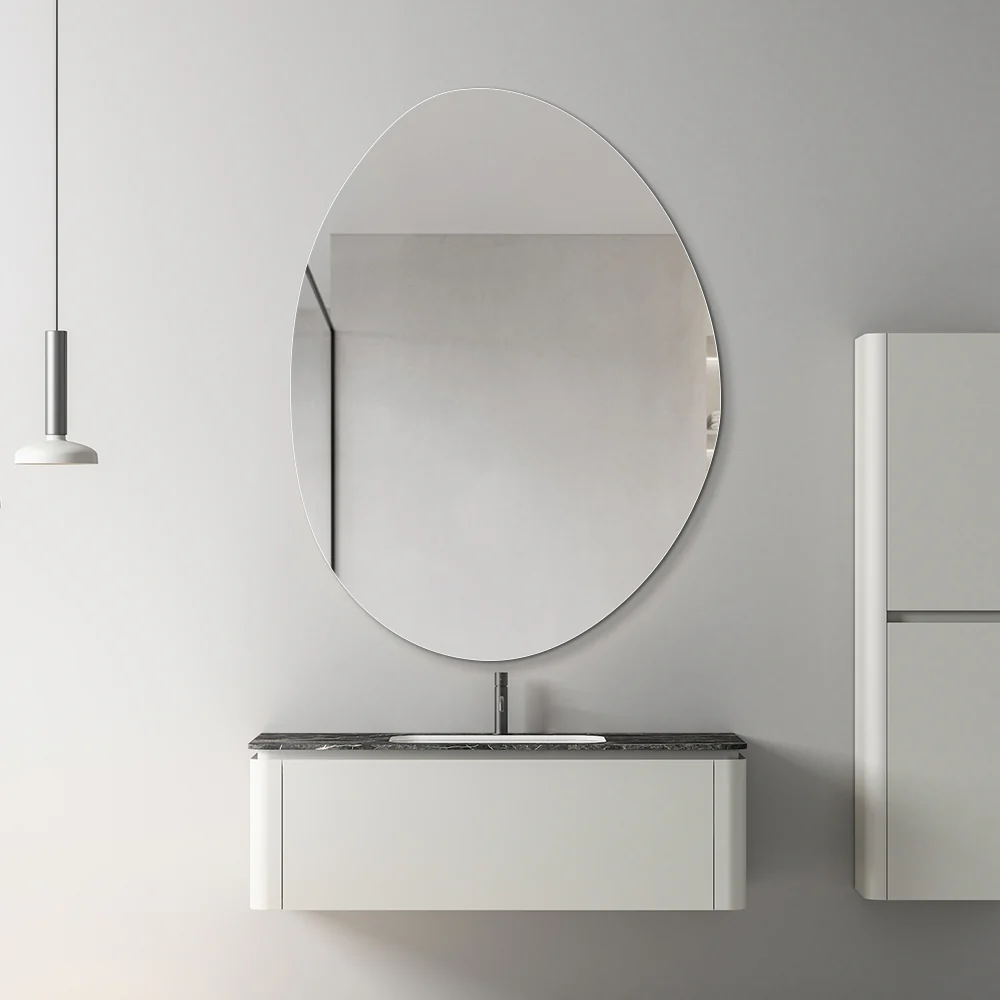 Oblonga 600 x 800 Asymmetrical Polished Edge Mirror - Image 2