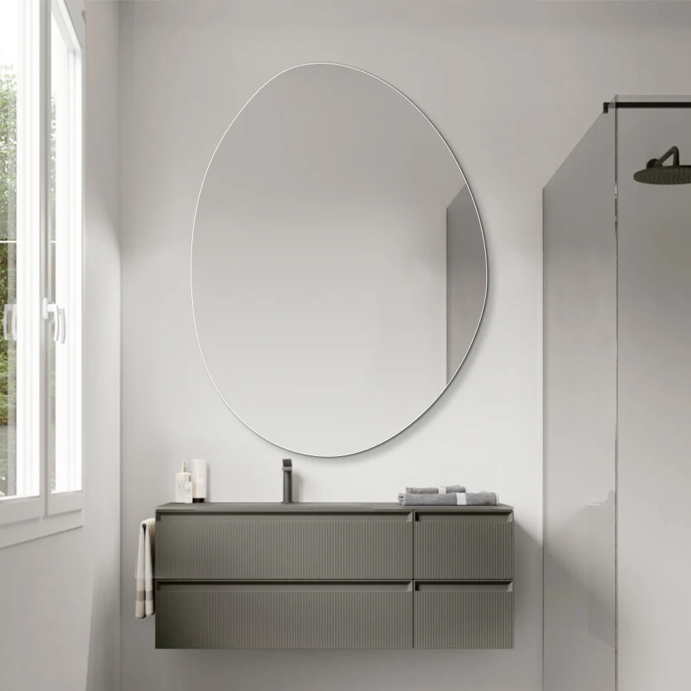 Oblonga 750 x 1000 Asymmetrical Polished Edge Mirror