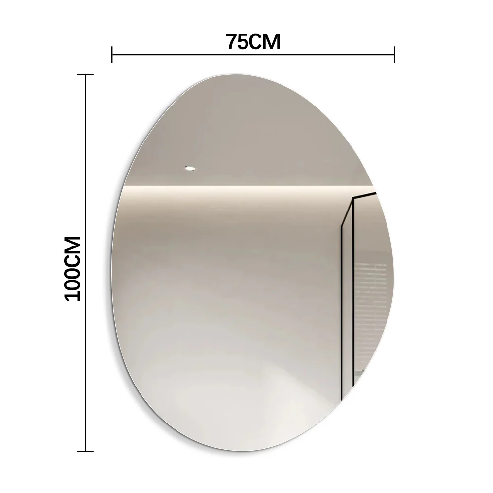 Oblonga 750 x 1000 Asymmetrical Polished Edge Mirror - Image 6
