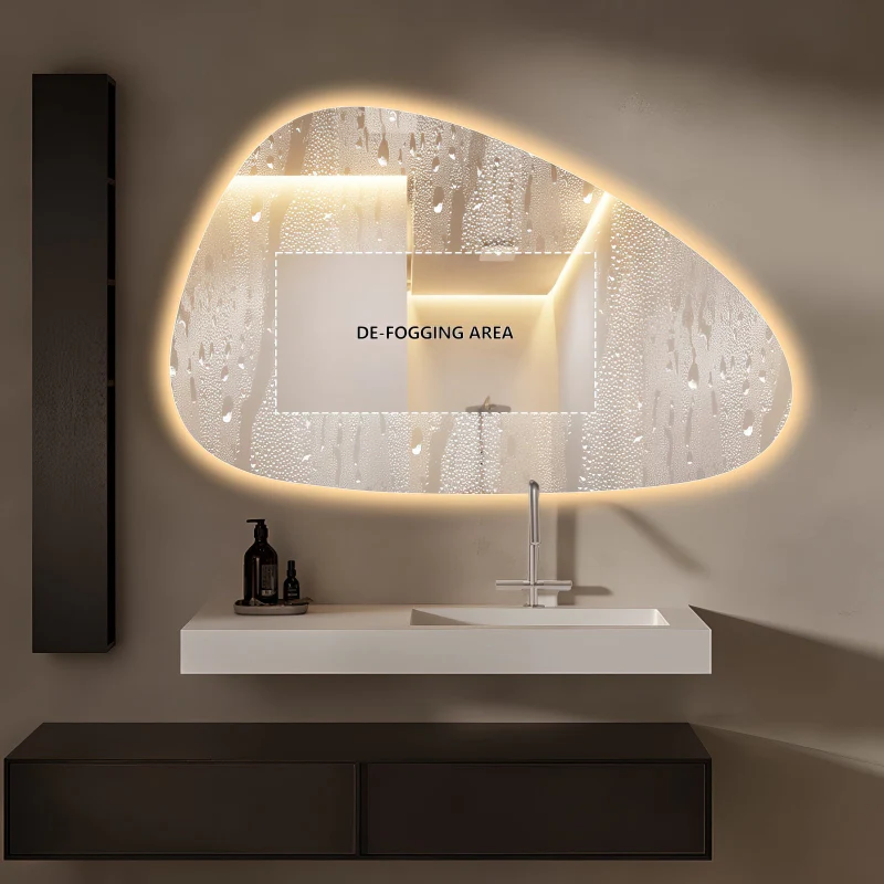 Oblonga Touchless 1500 x 900 Asymmetrical LED Mirror - Three Light Temperatures - Image 4
