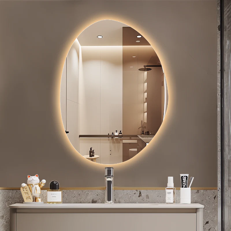 Oblonga Touchless 700 x 900 Asymmetrical LED Mirror - Three Light Temperatures