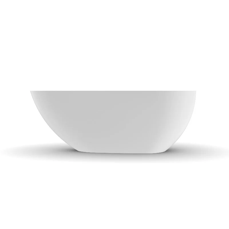 Ocean 1500mm Stone Matte White Freestanding Bath Tub - Image 2