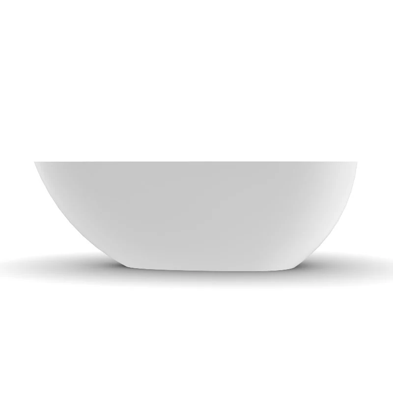 Ocean 1700mm Stone Matte White Freestanding Bath Tub - Image 2