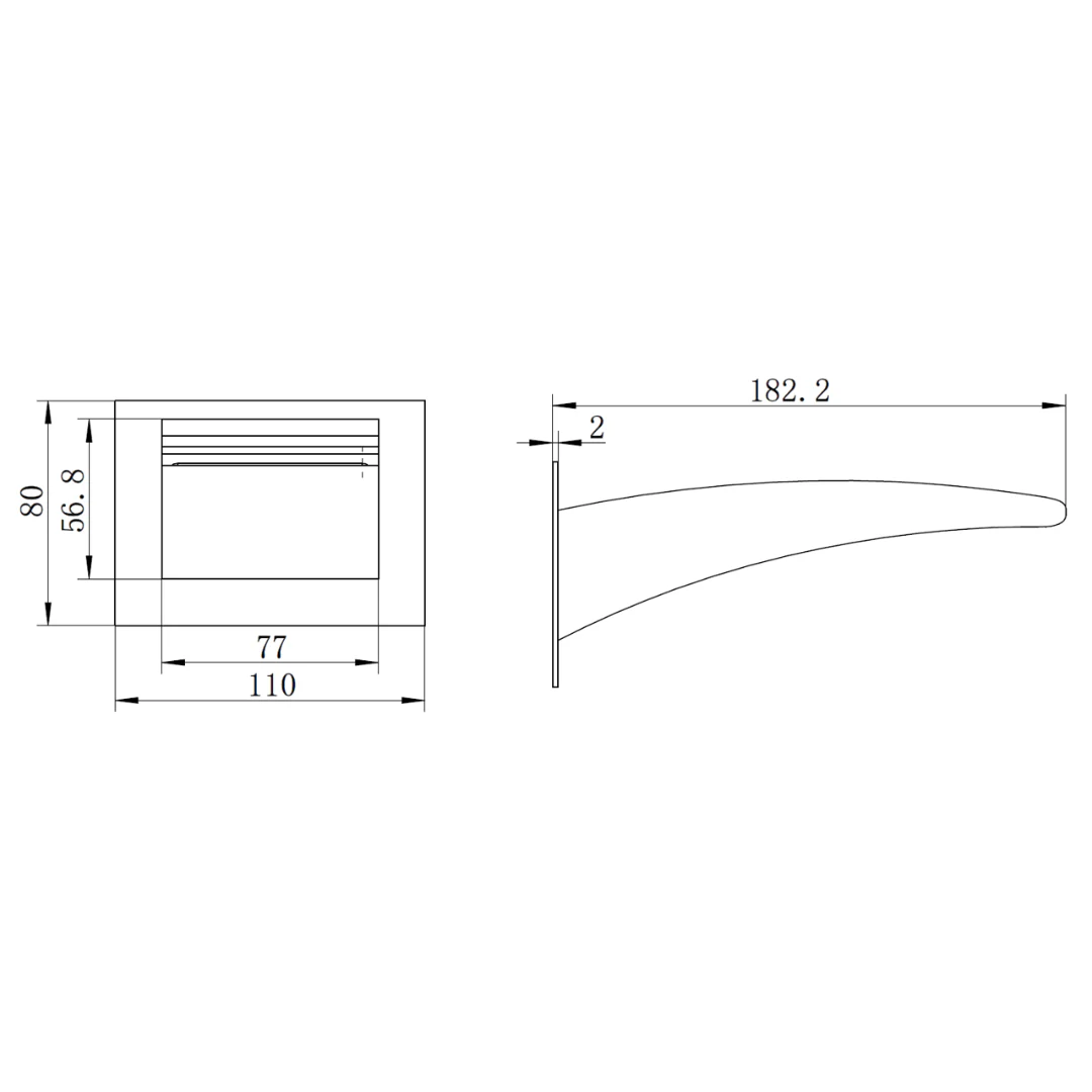Ocean Chrome Waterfall Bath Spout - Image 2