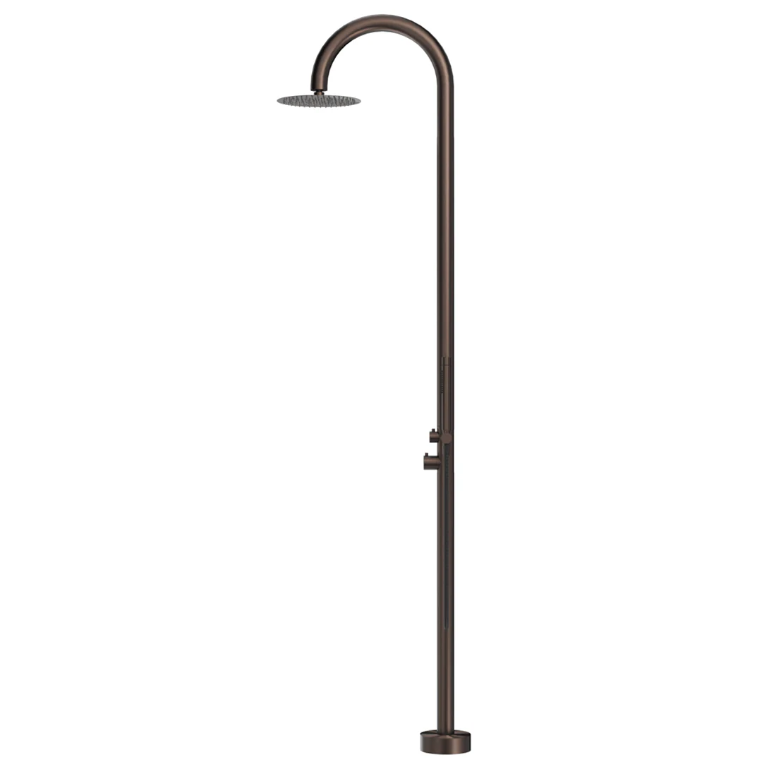 Mica Dusk Bronze Gooseneck Freestanding Outdoor Shower - Image 2