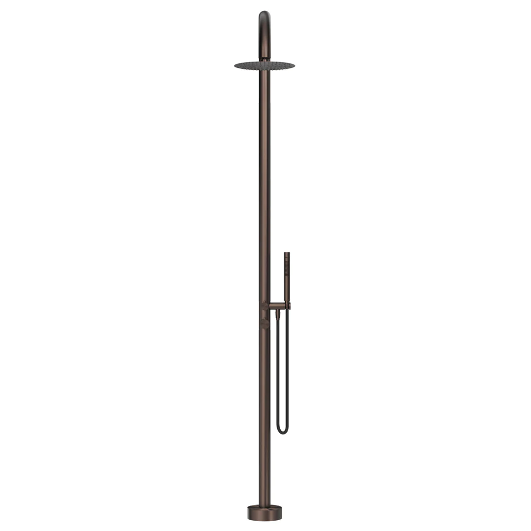 Mica Dusk Bronze Gooseneck Freestanding Outdoor Shower - Image 3