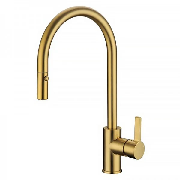 Otus Brushed Gold Pull Out Kitchen Mixer