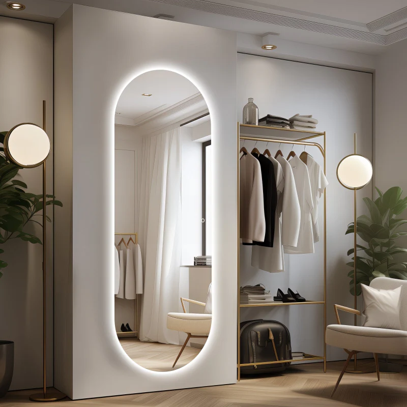 Oval 600 x 1650 LED Mirror - Three Light Temperatures - Image 4